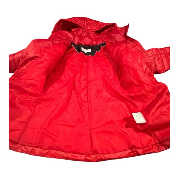 Nine West Red Puffer Coat with Hood & Gold Accents – Women’s‎ Size Small - Picture 8 of 8